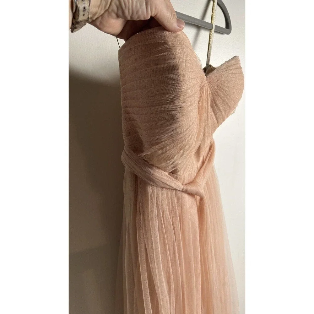 Jenny Yoo Annabelle Convertible Bridesmaid Prom Dress Sz 8 Rose Pink Tulle Long - Picture 5 of 10